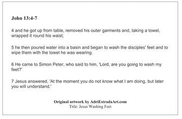 Easter Card 2021 - Jesus Washing Feet