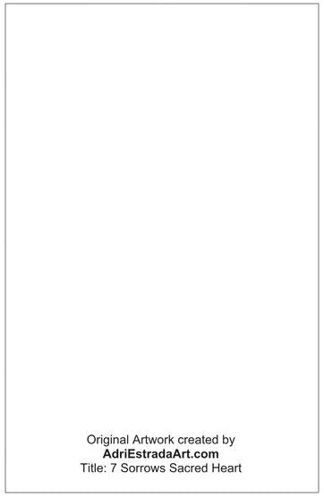 Note Cards - 7 Sorrows Sacred Heart Blank-Singles