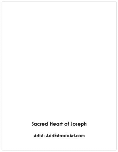 Sacred Heart of Joseph Holy Card