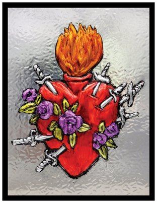 7 Sorrows Sacred Heart Holy Card