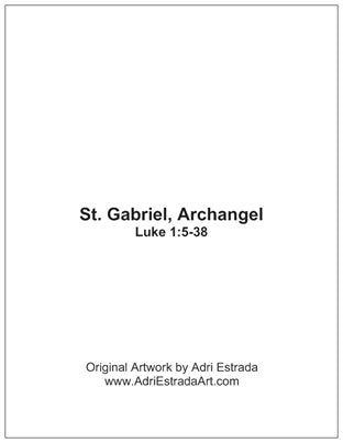 Saint Gabriel Holy Card