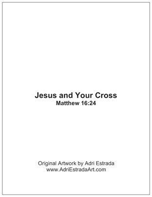 Jesus and Your Cross Holy Card