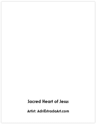 Sacred Heart of Jesus Holy Card